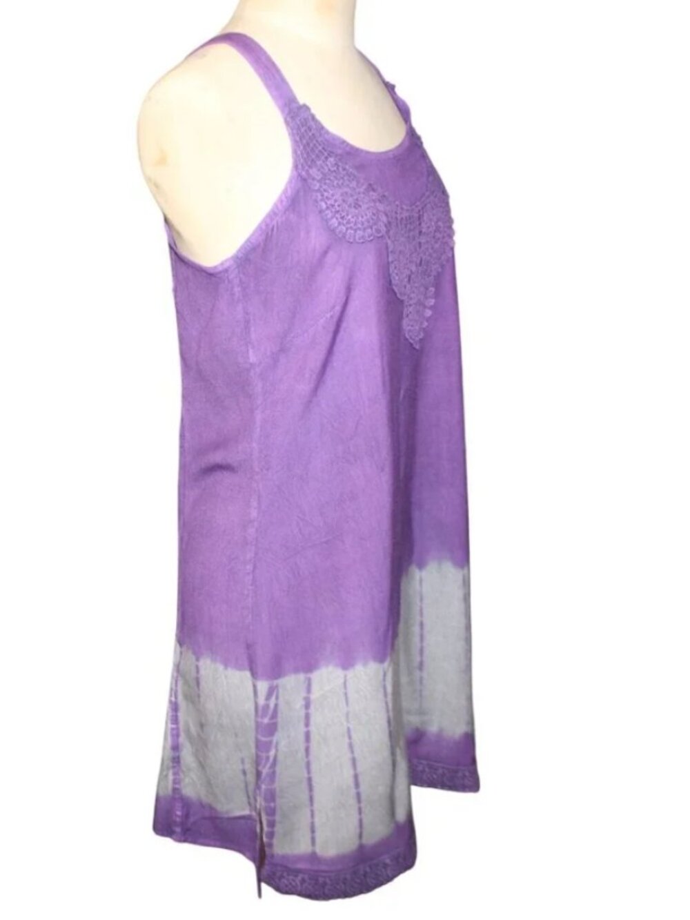 RAYA SUN Boho Summer Dress Sz S Tie Dye Hippie Sundress Coverup Beachy Coastal - Picture 10 of 11